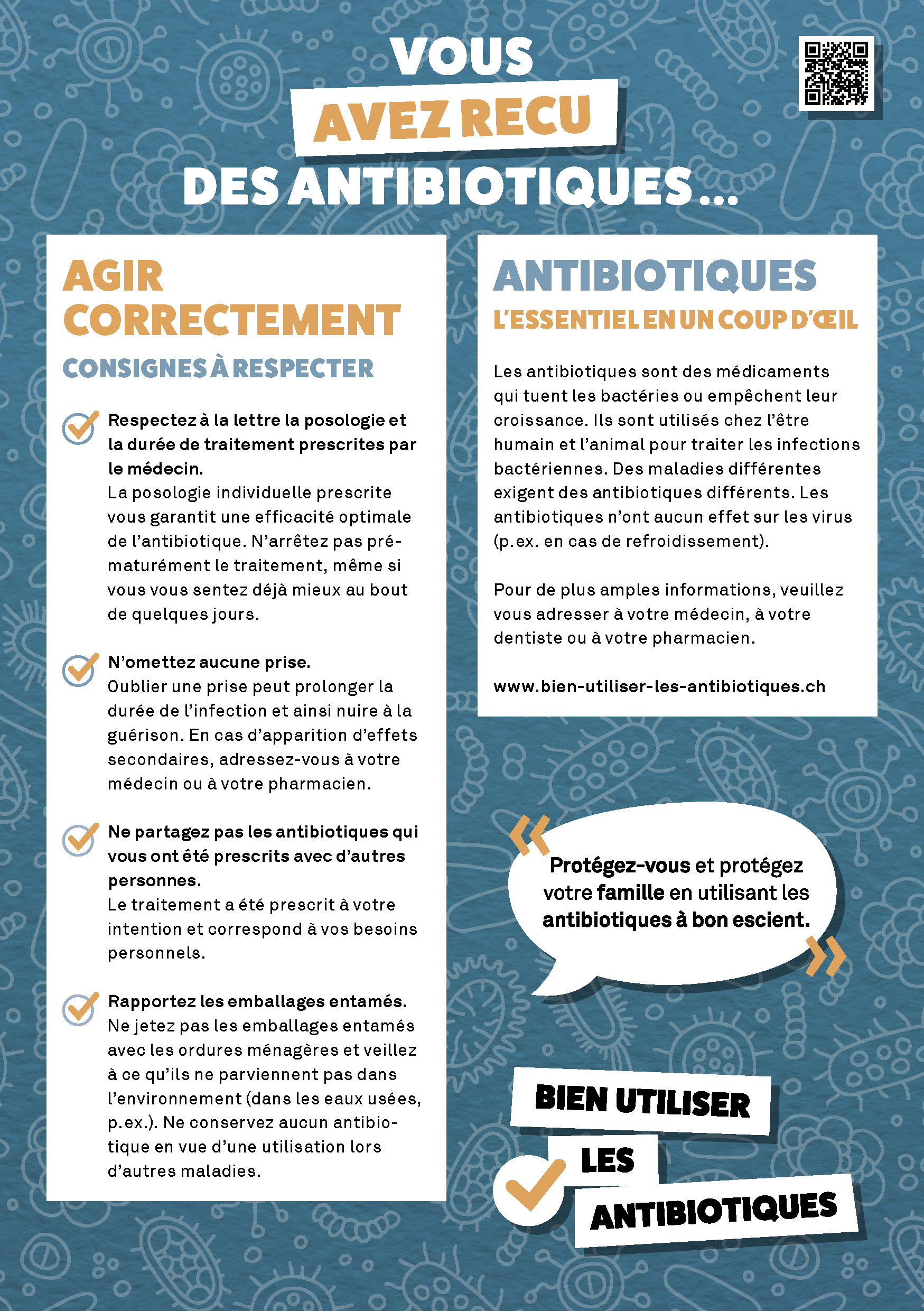 Fiche sur l’antibiorésistance à l’intention des patients